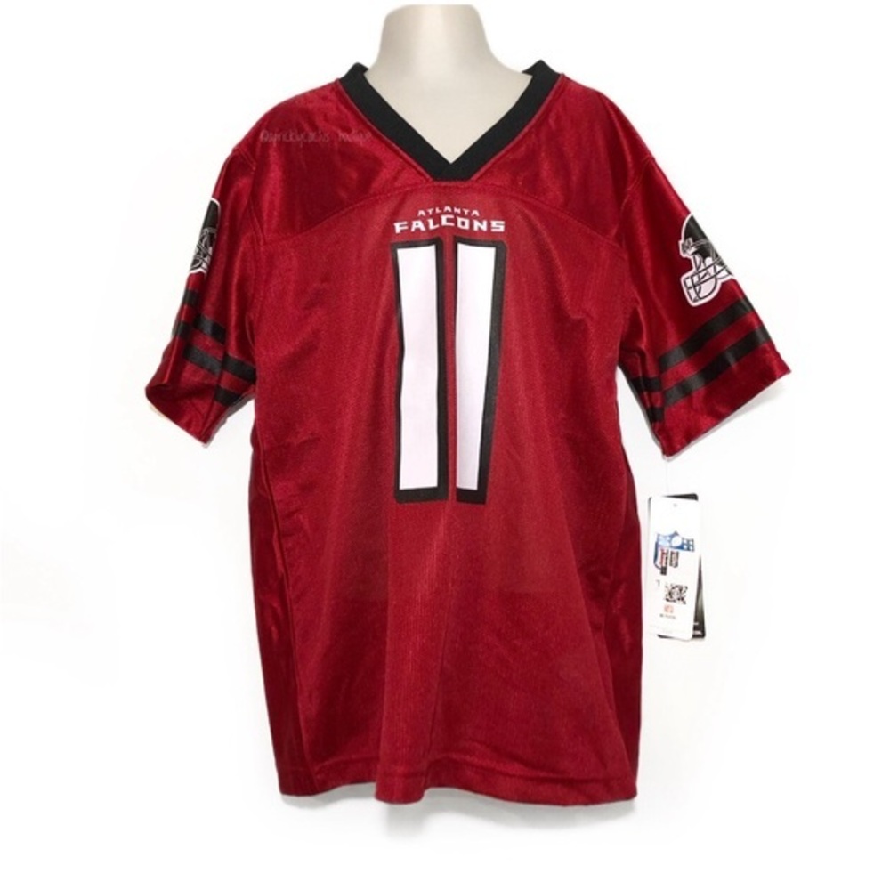 NWT Kids Julio Jones 11 Red Mesh Atlanta Falcons Jersey NFL Small 6/7